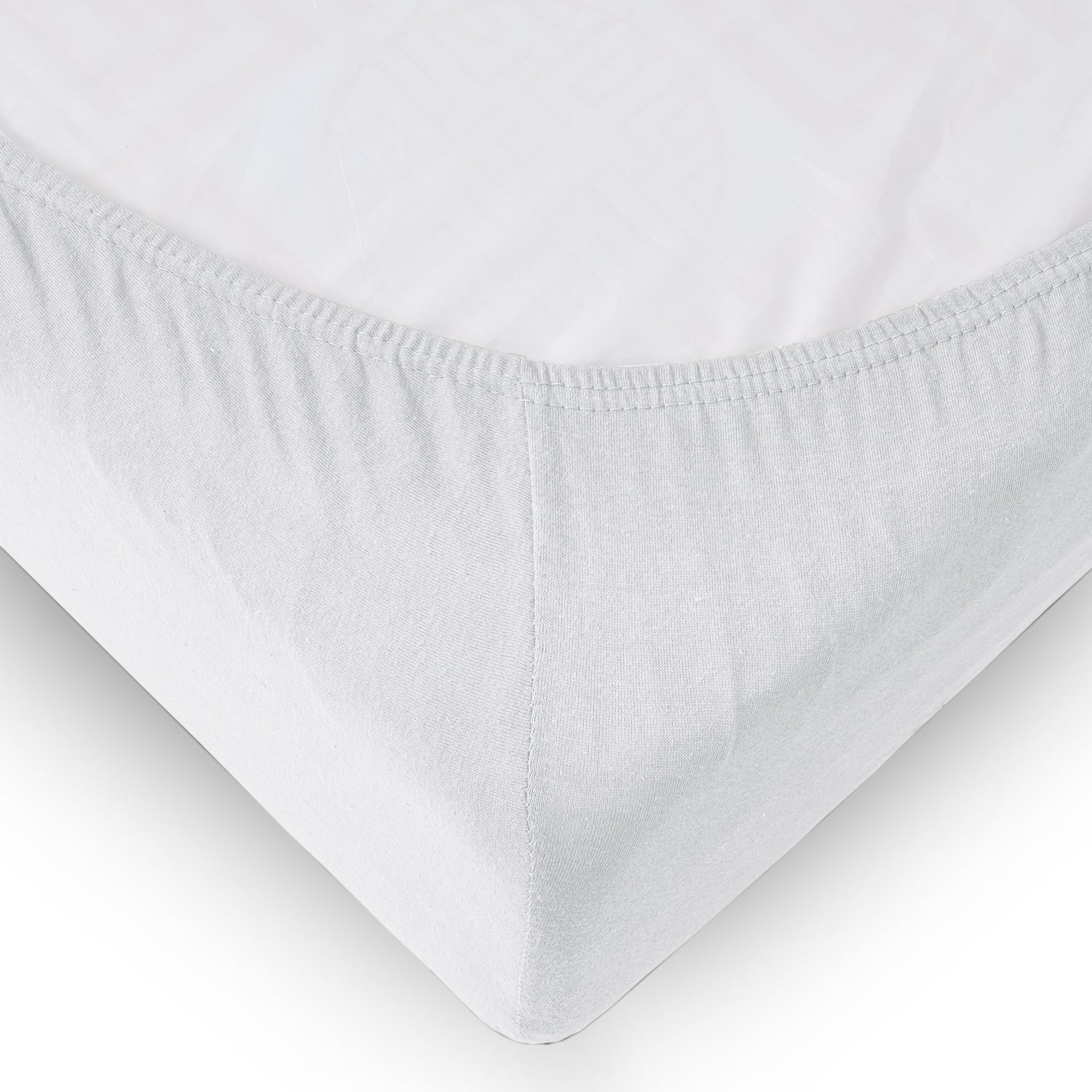 White Jersey cotton Fitted Sheet