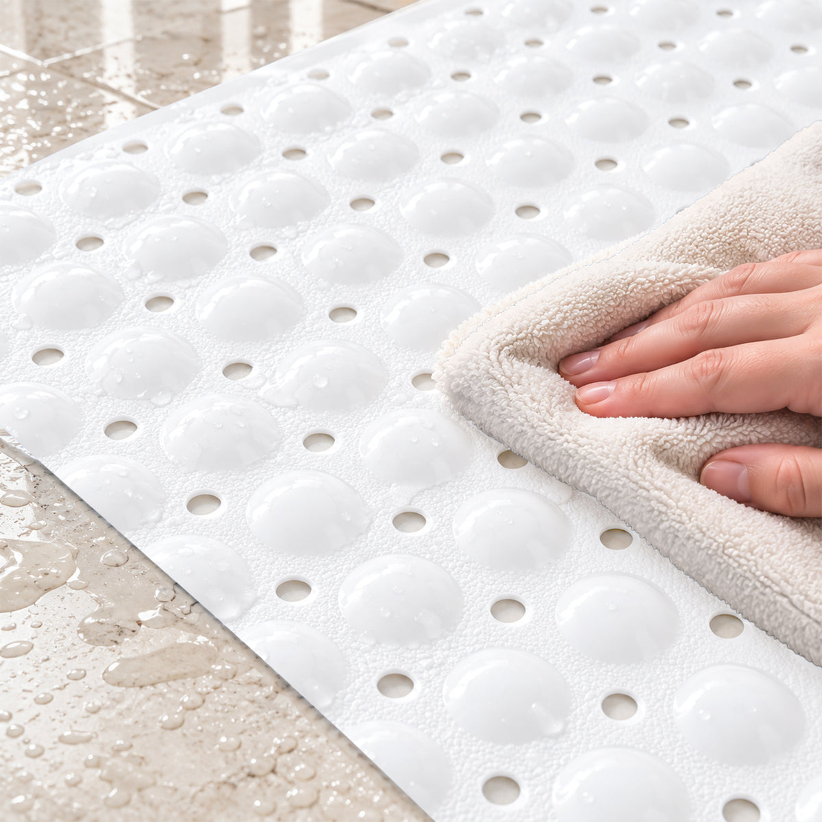 Non Slip Shower Mat for Elderly Safe, Secure & Comfortable Bathing