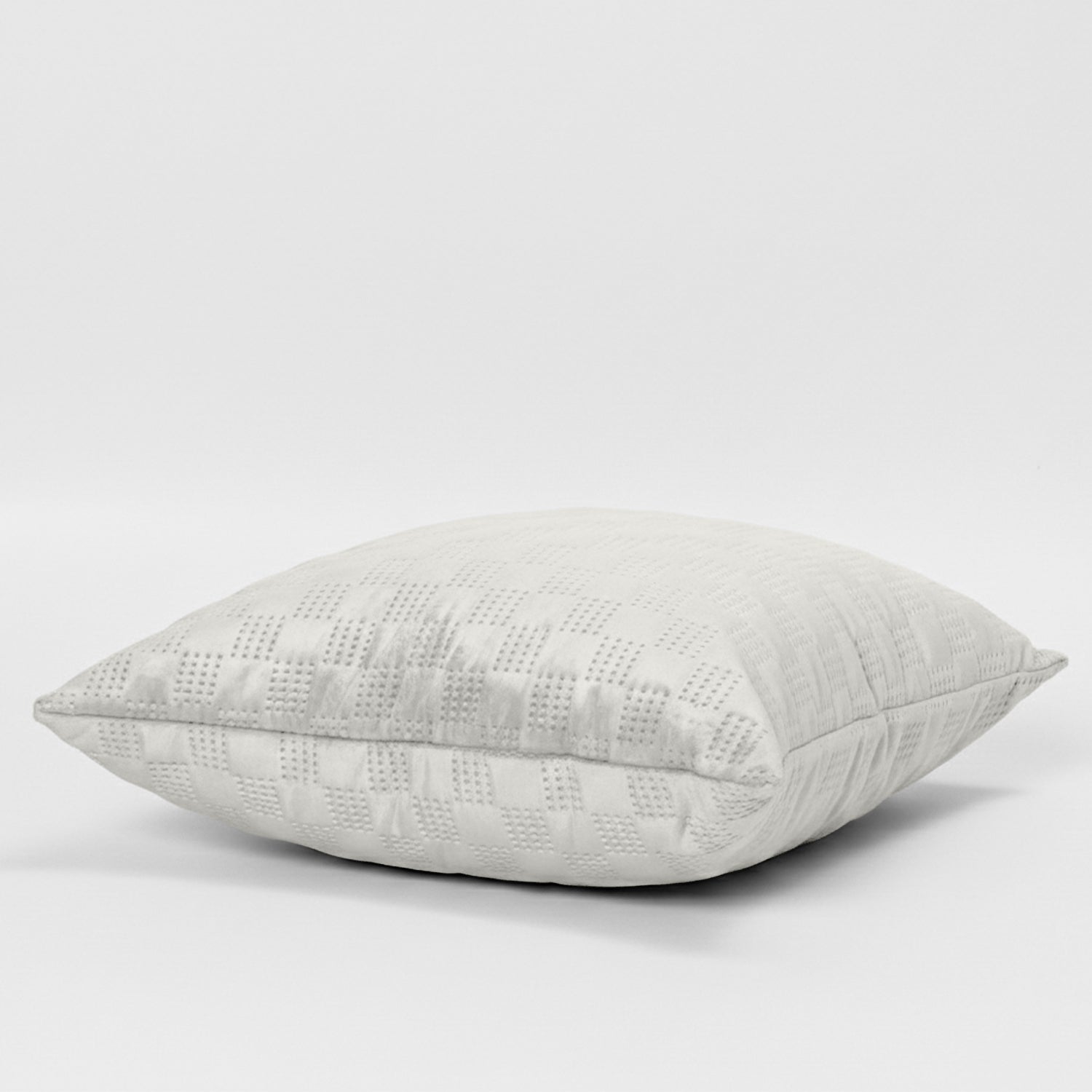 Pack Of 2 Square Velvet Cushion Cover Check Pattern