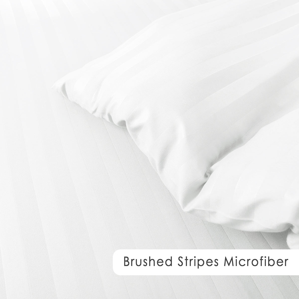 4 Piece Striped Duvet Cover Complete Bedding Set