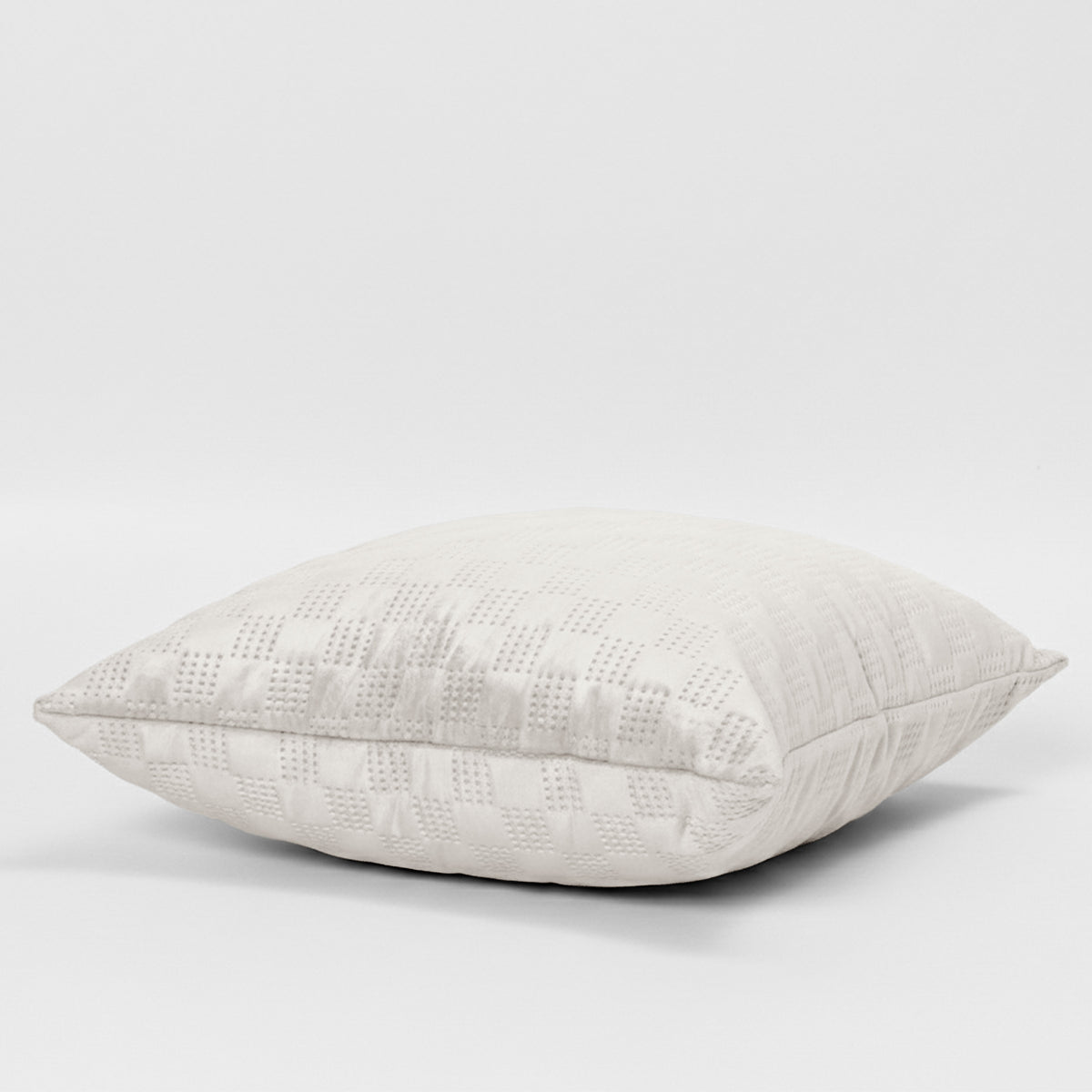 Pack Of 2 Square Velvet Cushion Cover Check Pattern