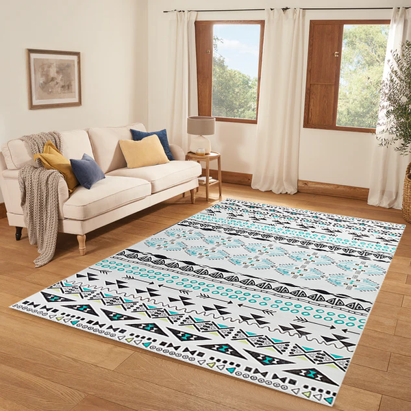 Large Area Living Room Rugs Moroccan Printed
