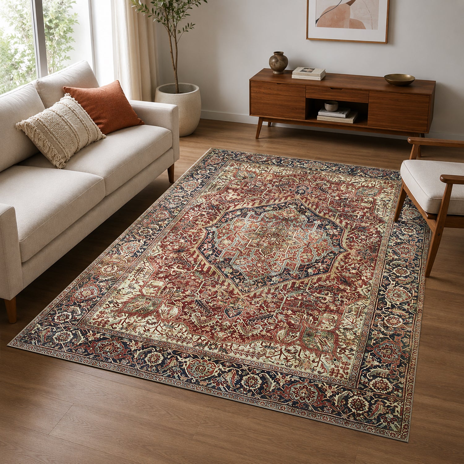 Antique Style Rug for Living Room & Bedroom