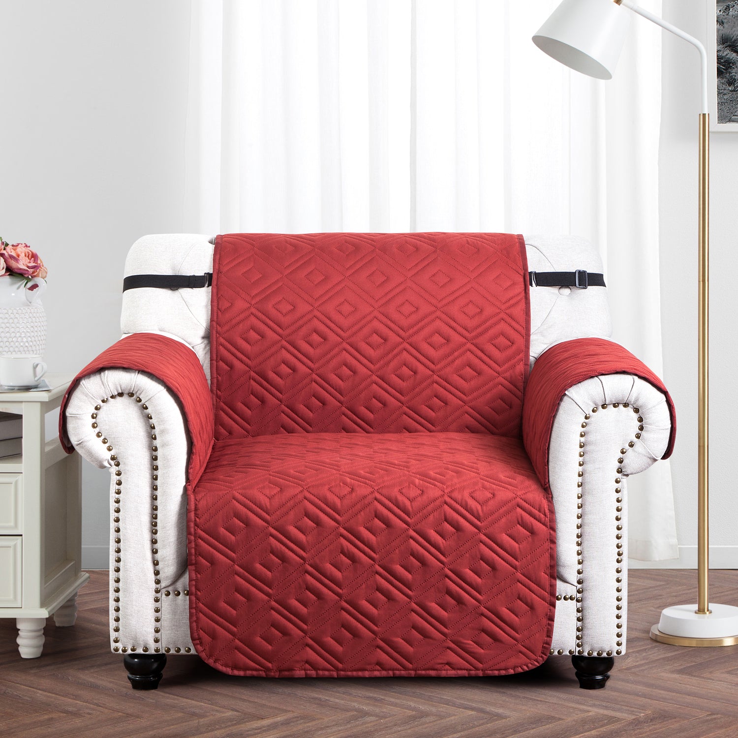 Sofa Protector Reversible Burgundy/Beige