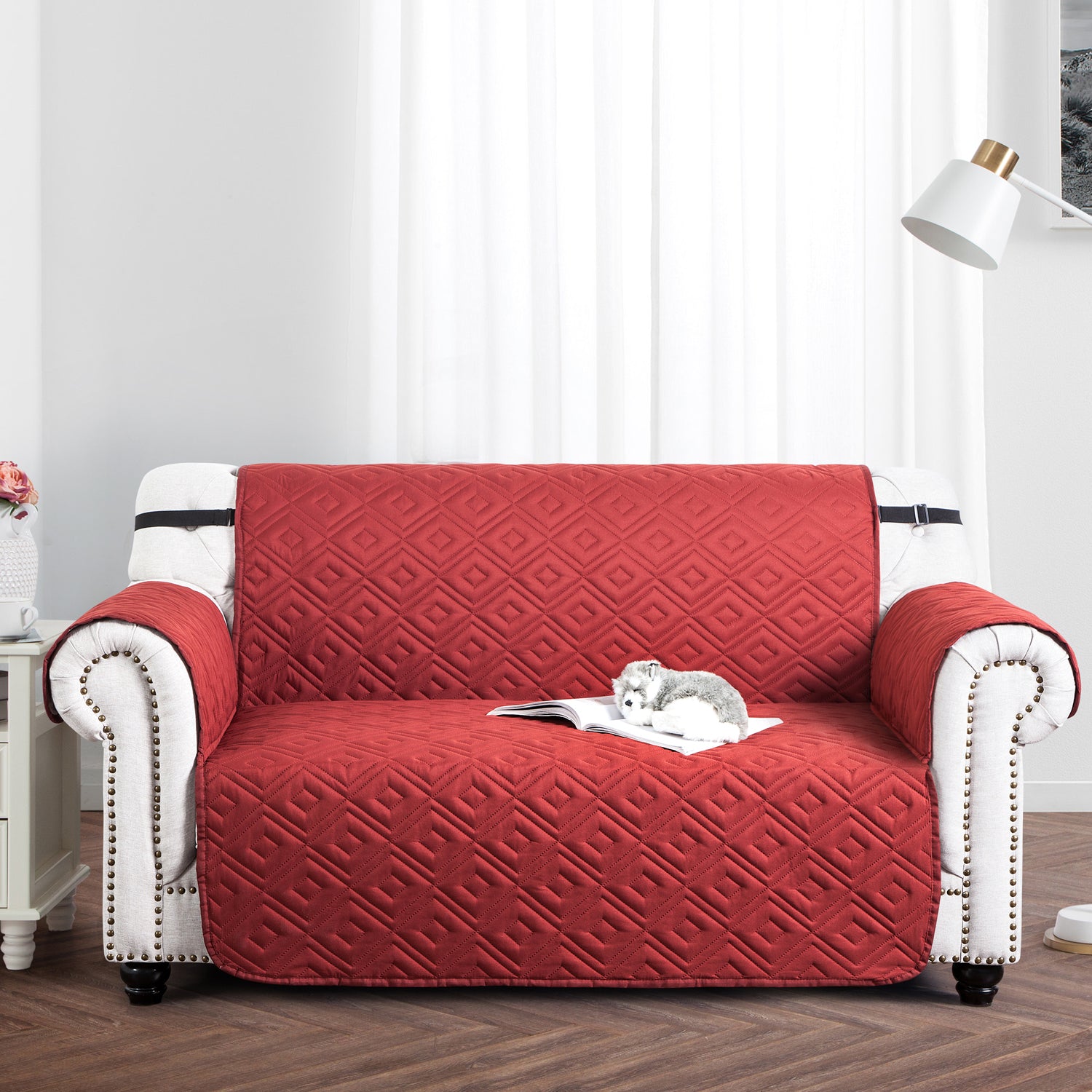 Sofa Protector Reversible Burgundy/Beige
