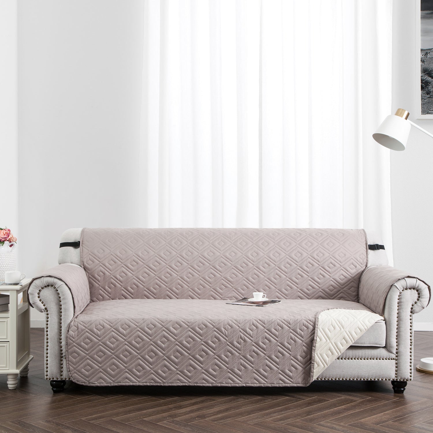 Sofa Cover Reversible & Waterproof Cream/Beige