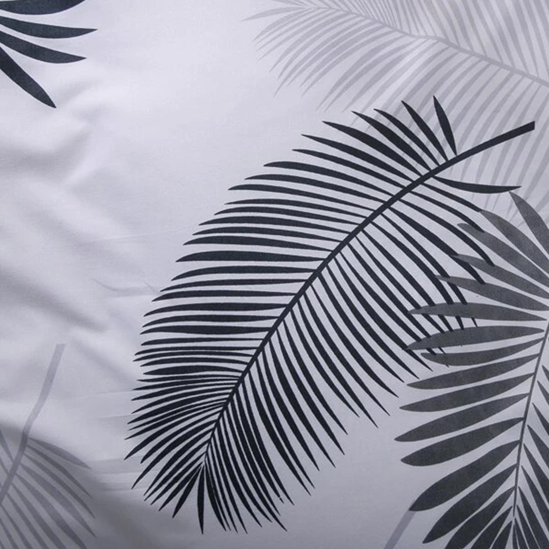 Grey Leaf Art Print Bedding