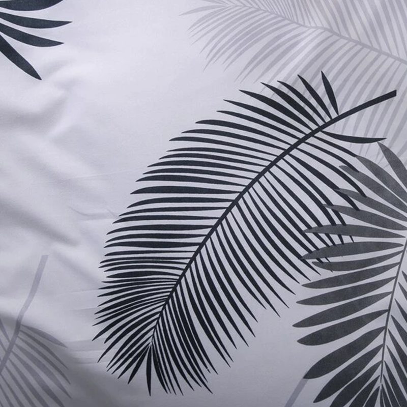  Grey Leaf Art Print Bedding