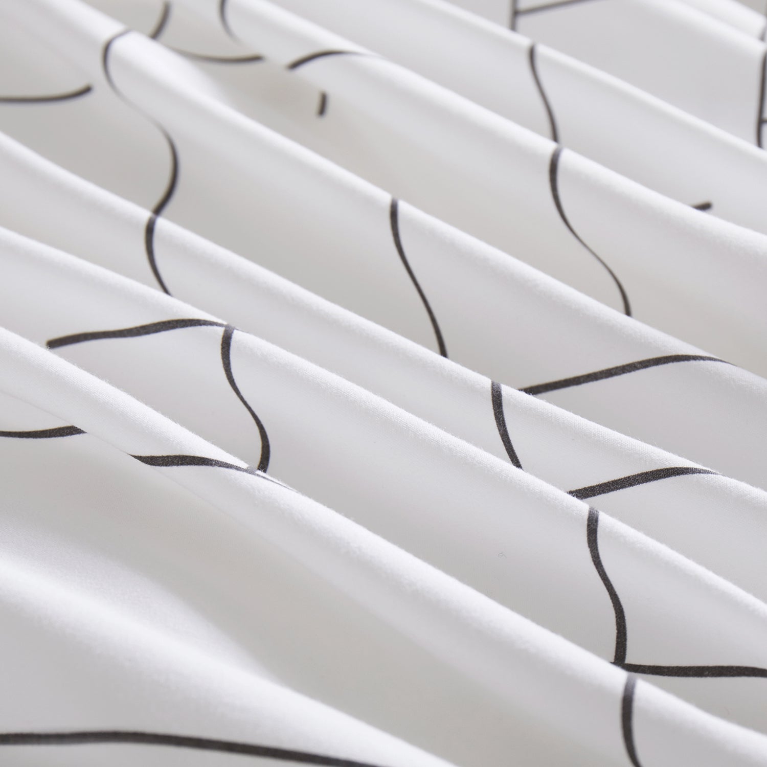 Luxury Duvet Covers Tile Pattern Printed Bedding Set White