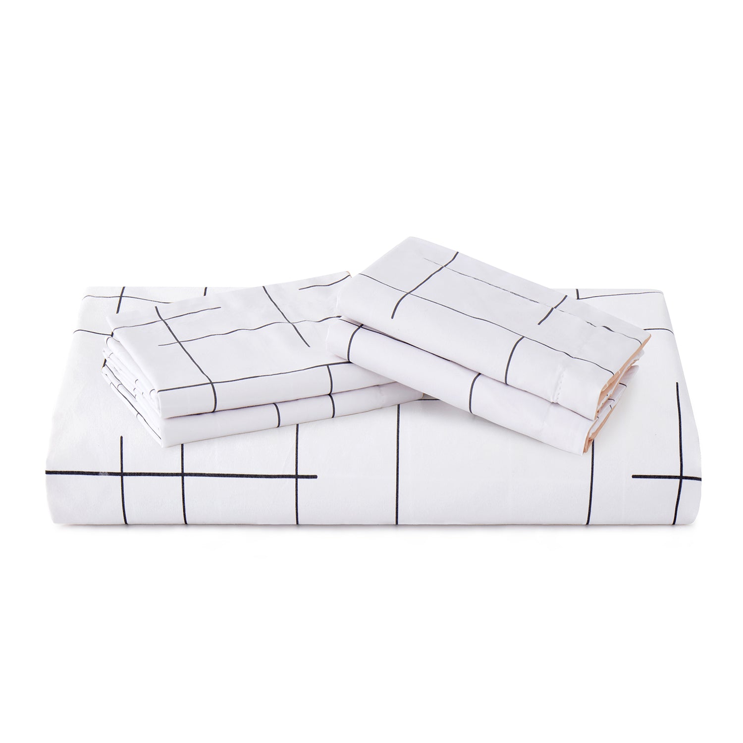 Luxury Duvet Covers Tile Pattern Printed Bedding Set White