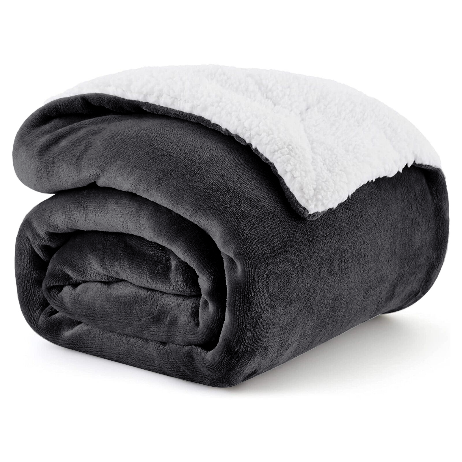 Grey Sherpa throw