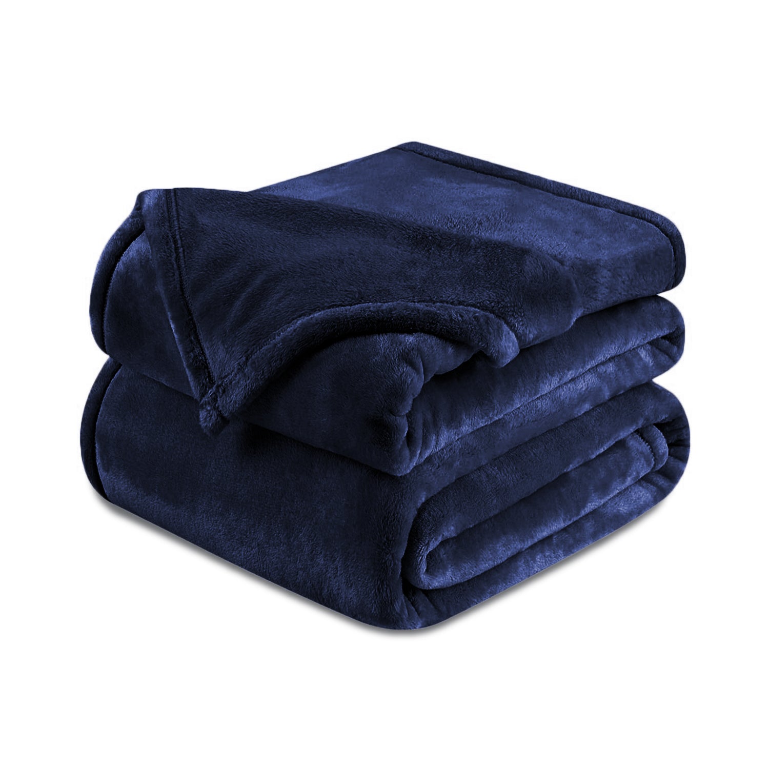 Navy Fleece Throw Blanket