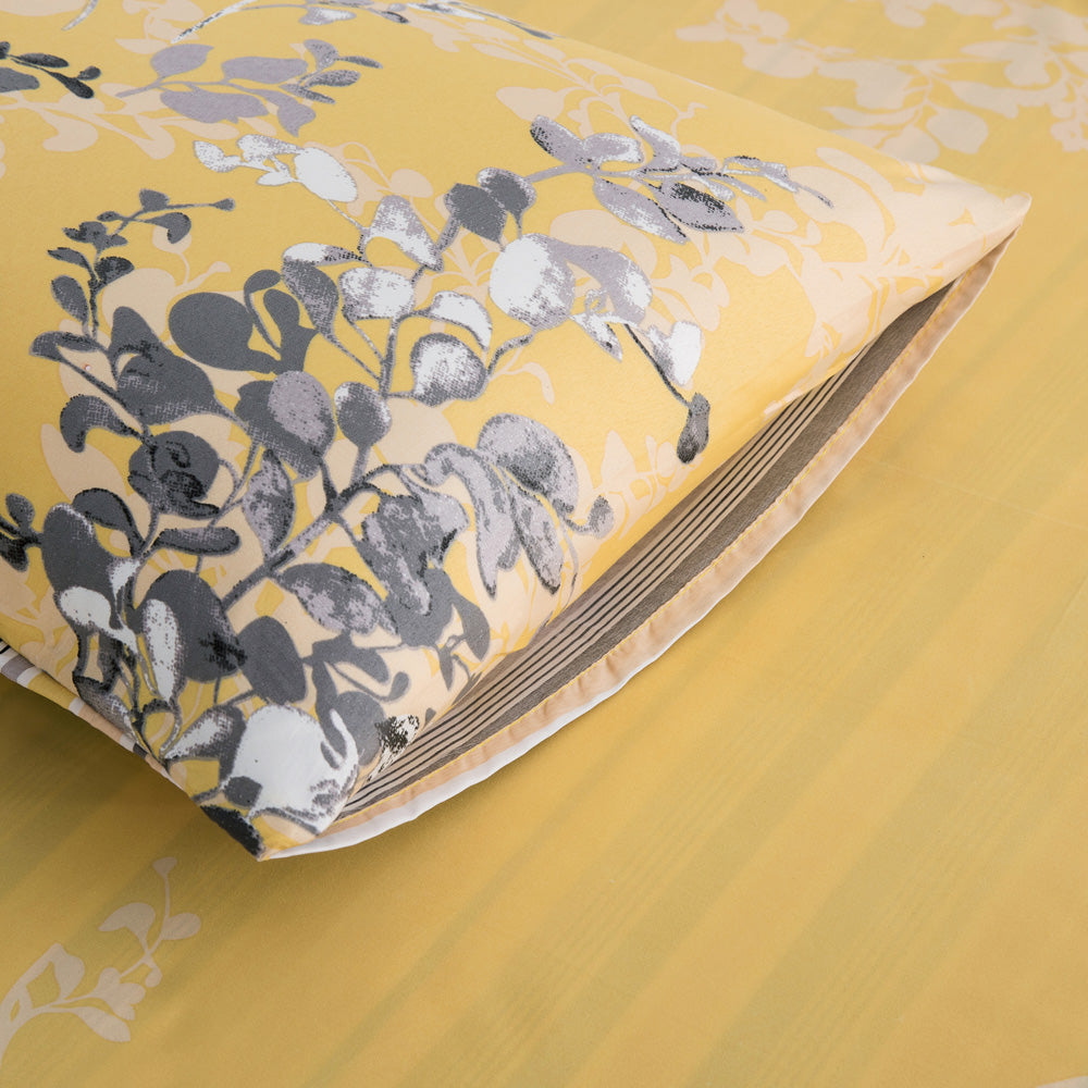 Ochre Blossom Floral Duvet Cover Set