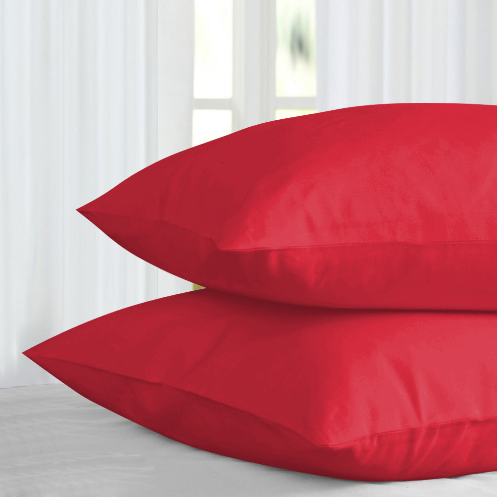 red pillowcase covers