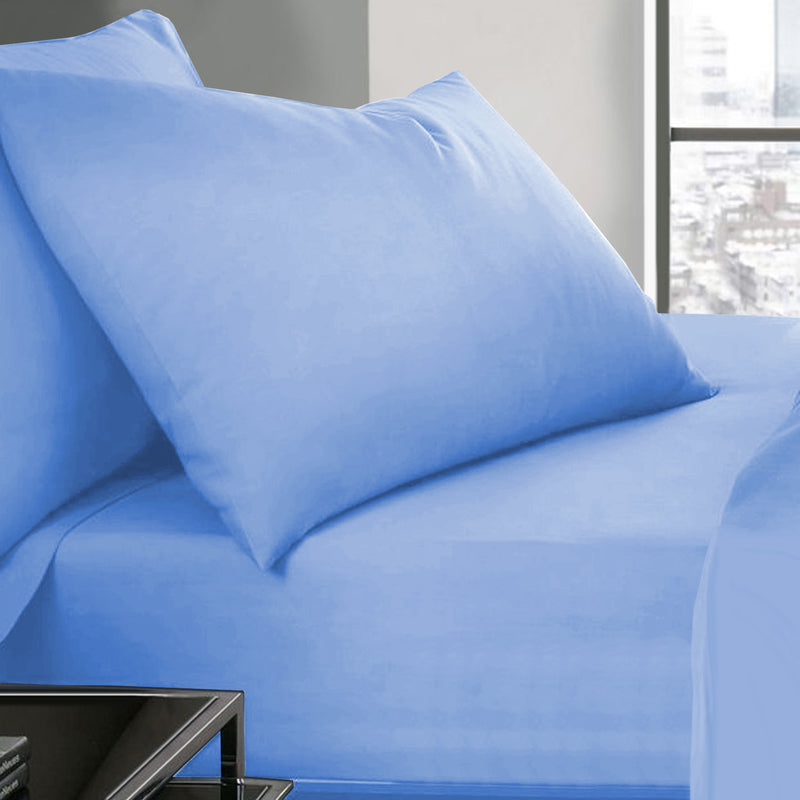 light blue pillow case covers
