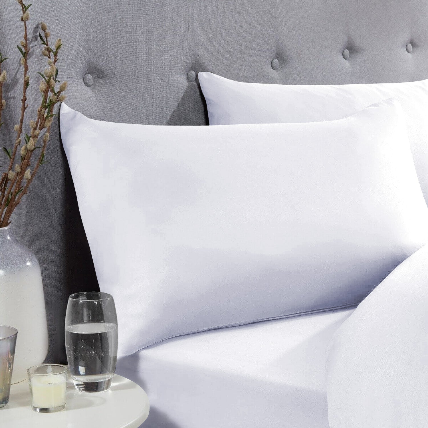 white pillowcase pair