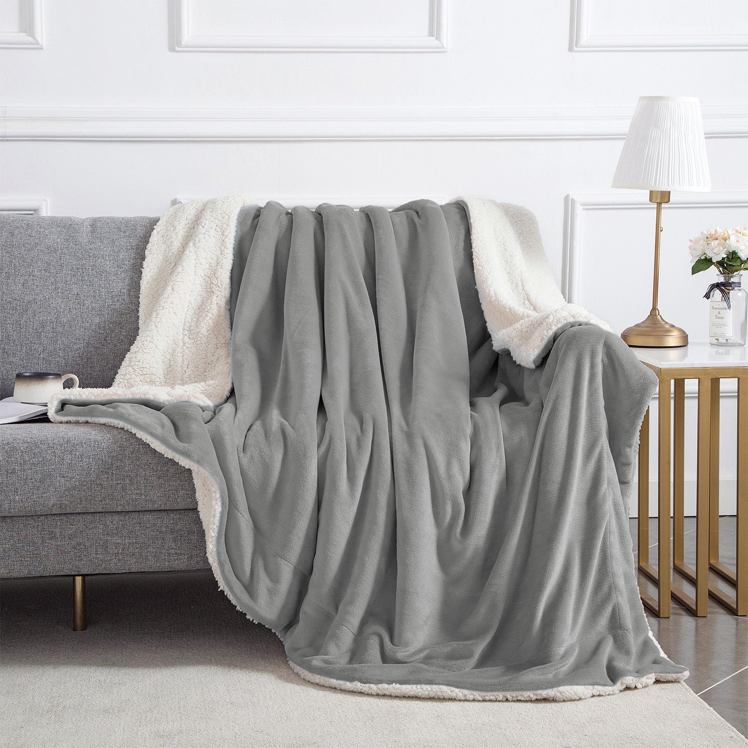 Sliver sofa throws