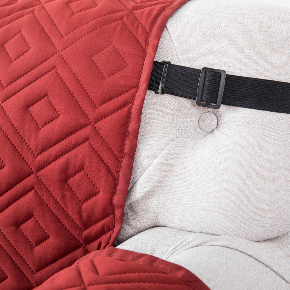 Sofa Protector Reversible Burgundy/Beige