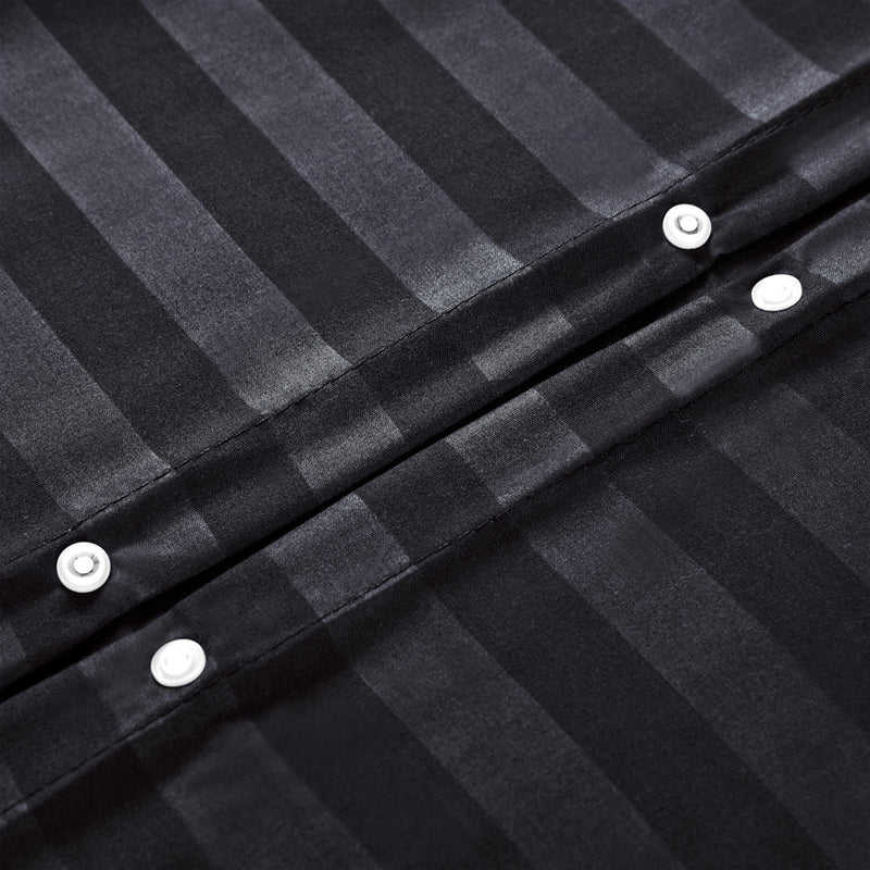 Black Stripe Duvet Cover Set