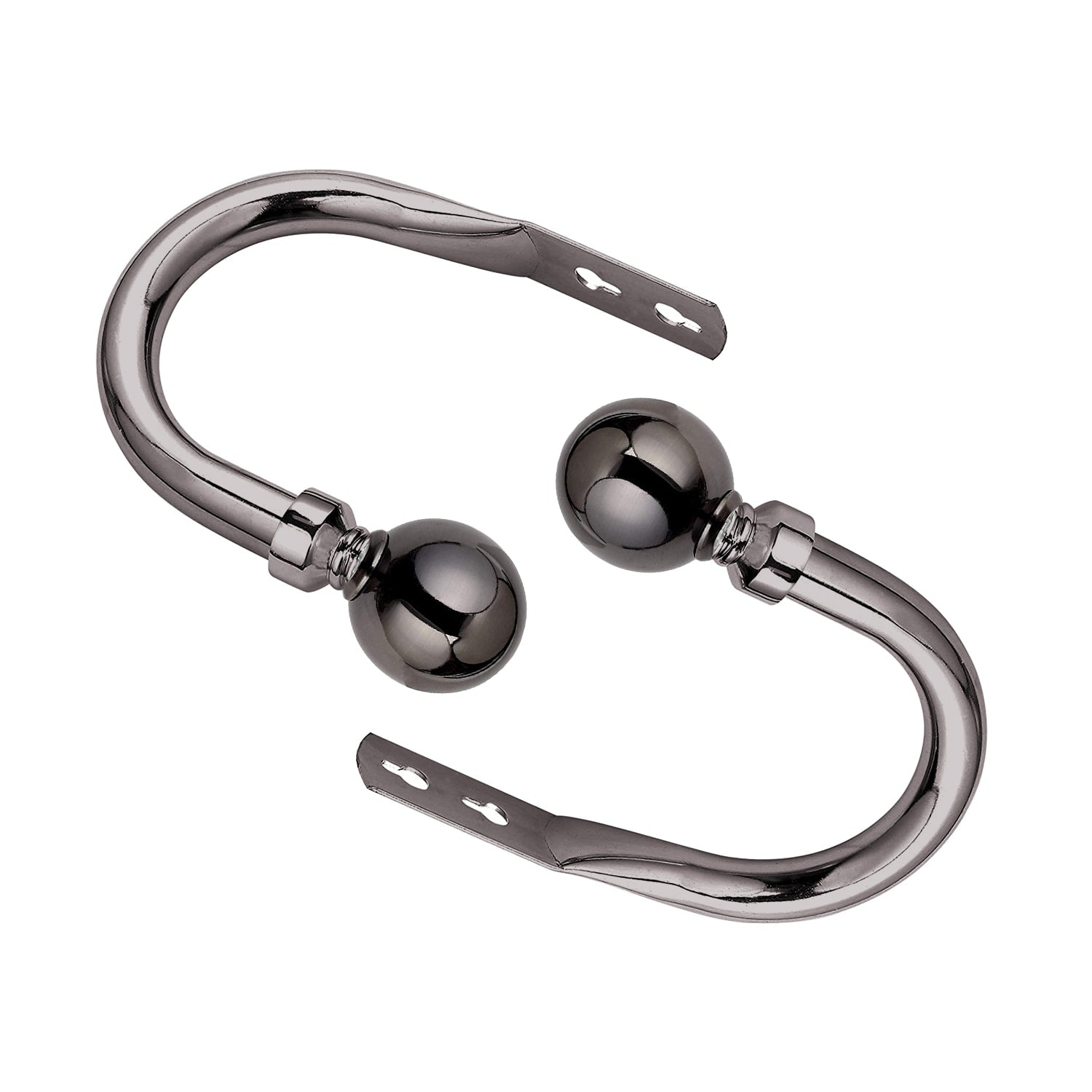 Nickel Black Curtain Pole Extendable