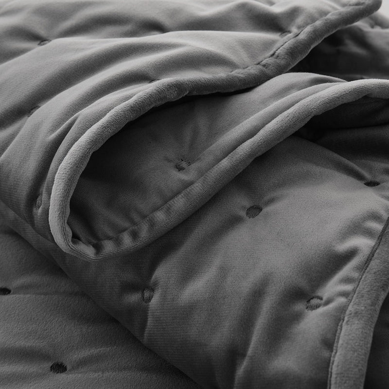 grey bedspread
