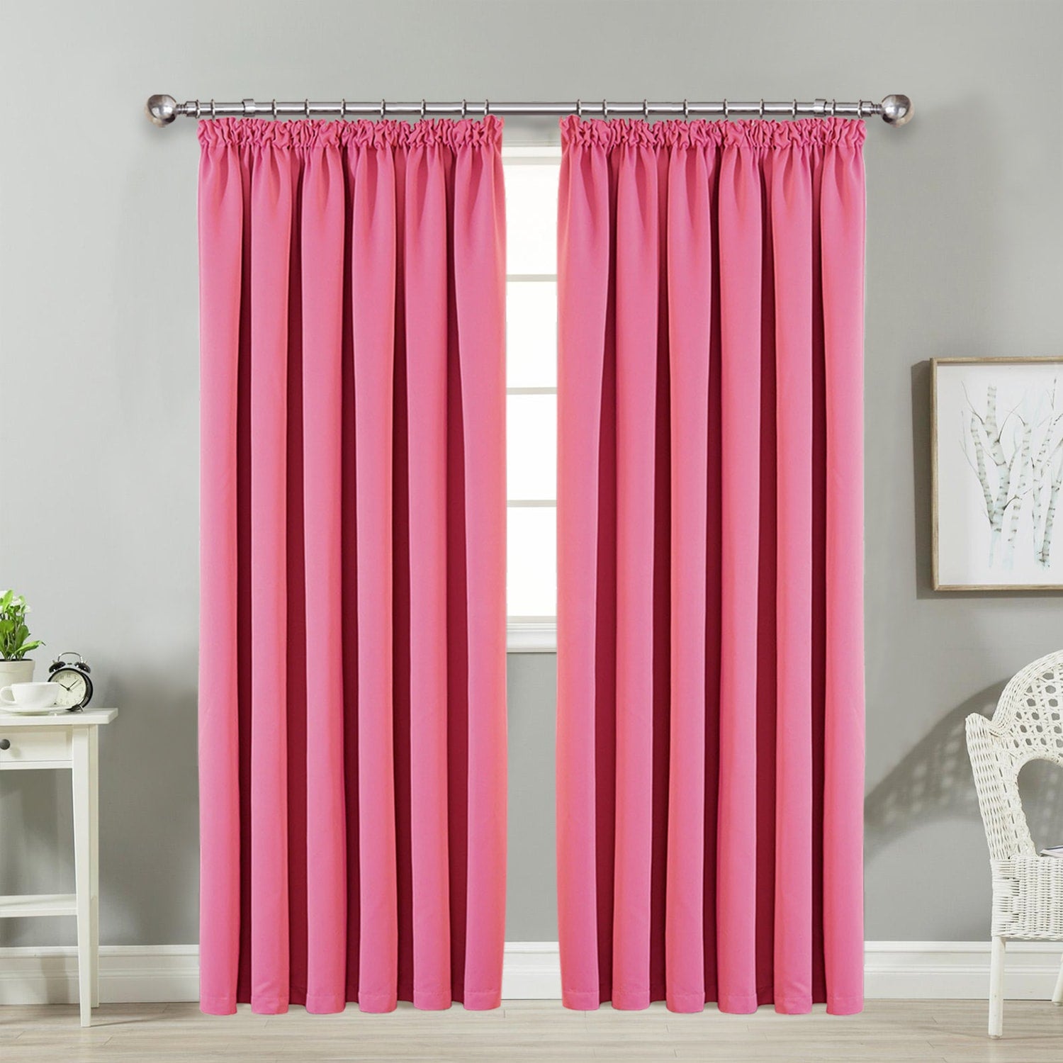 Pink Curtains For Bedroom Blackout Pencil Pleat Imperial Rooms