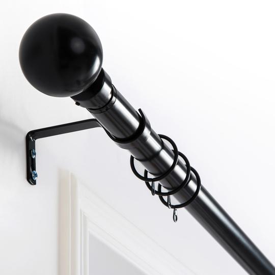 Matt Black Curtain Pole