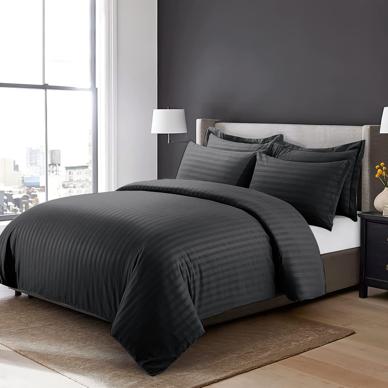 How To Style Stripe Duvet Cover On A Bed?