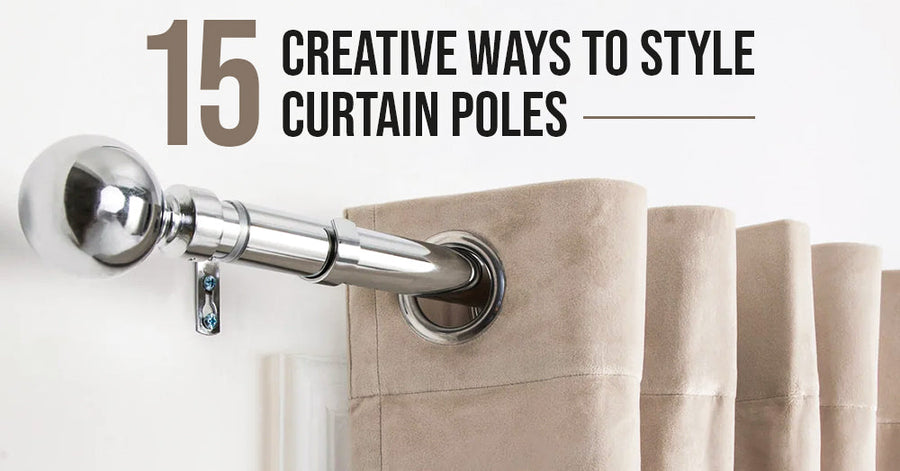 15 Creative Ways to Style Curtain Poles