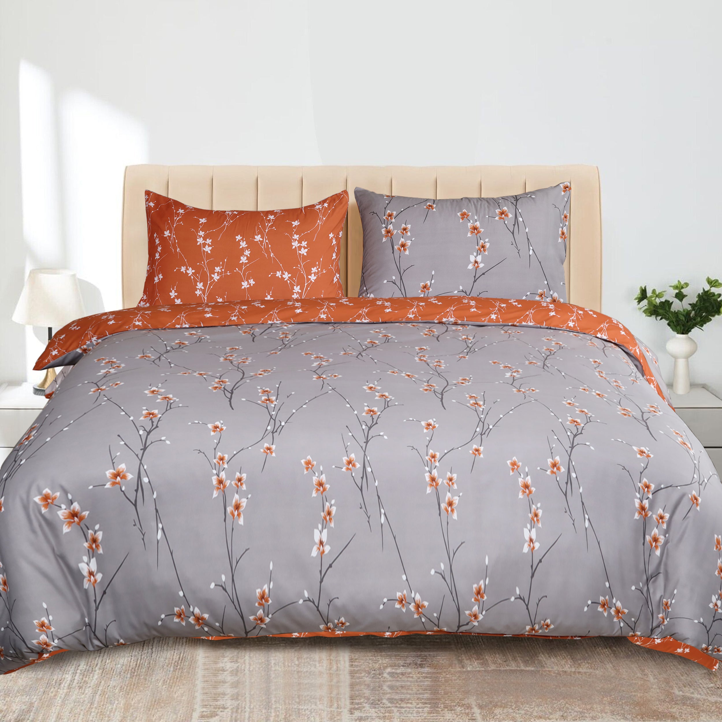 Reversible Floral Duvet Cover