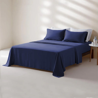 Navy Flat Sheet Egyptian Cotton