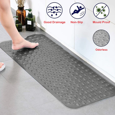 Grey Non Slip Shower Mat for Elderly Safe, Secure & Comfortable Bathing