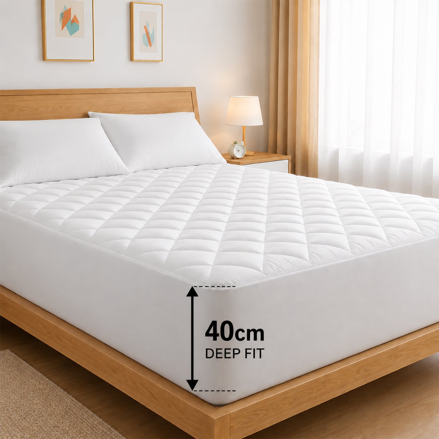 Mattress Protector Cover 40cm Extra Deep Soft Breathable