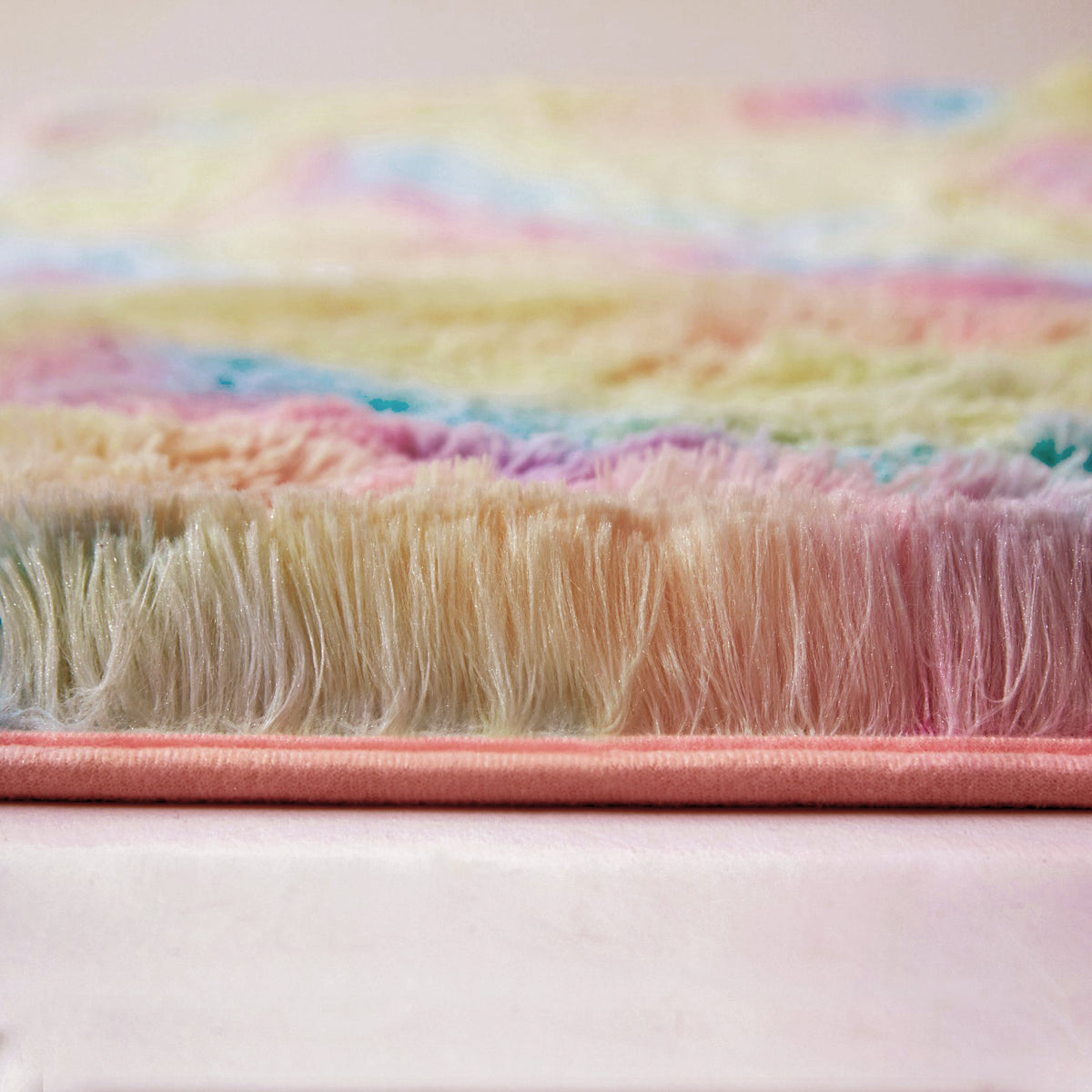Large Rainbow Rug Shaggy Soft Deep Pile