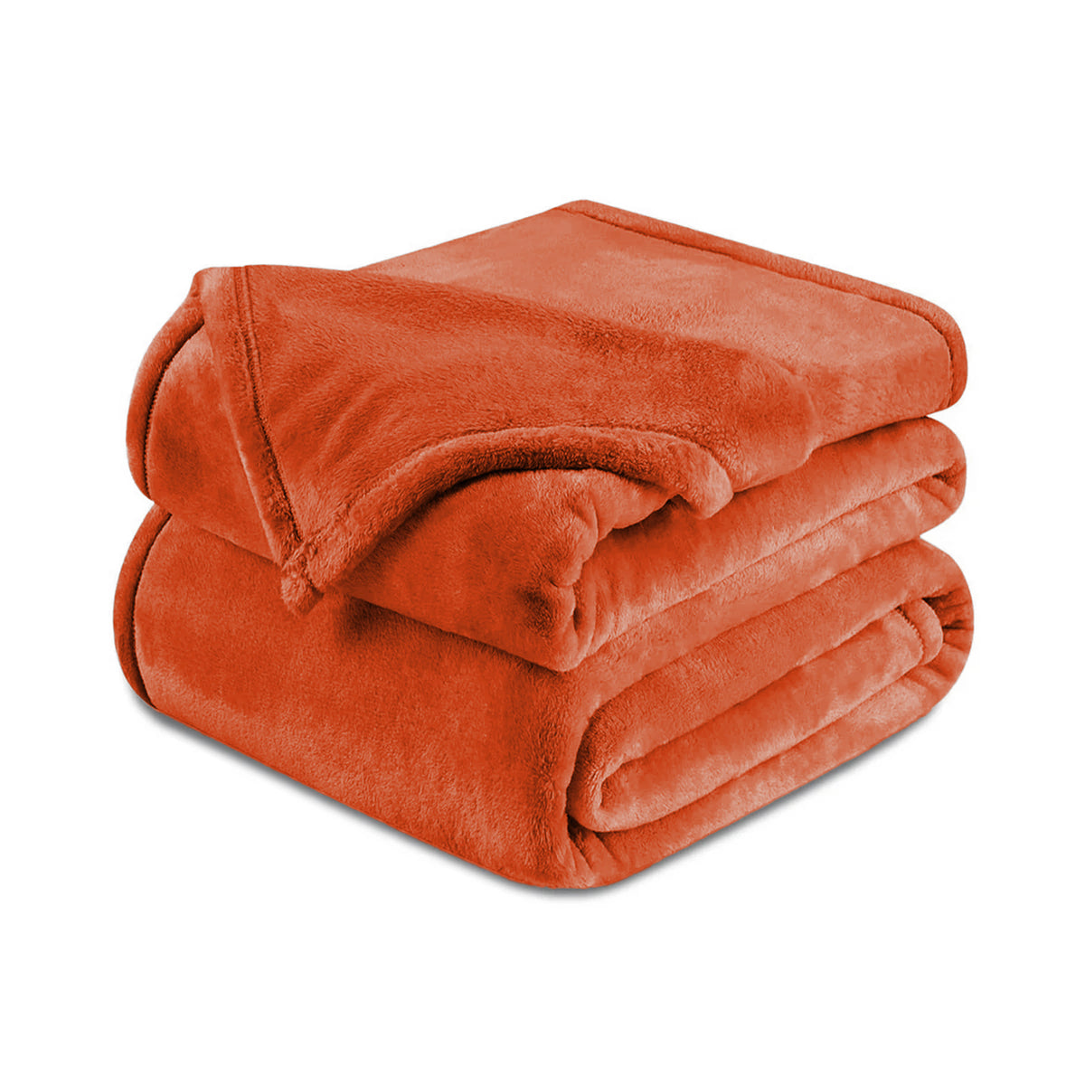 Rust Fleece Blanket Throw