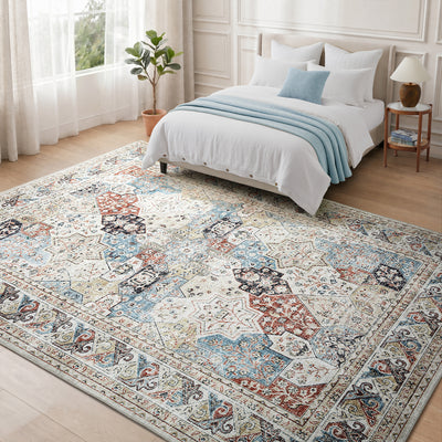 Vintage Coastal Rug Oriental Style For Modern Living Room
