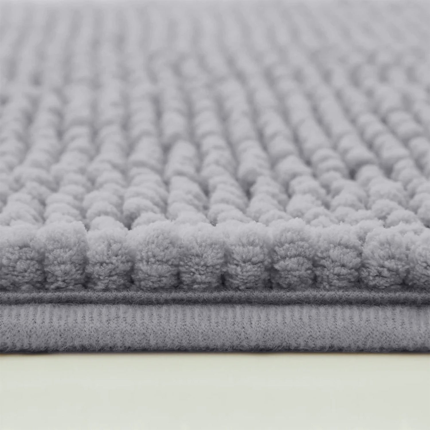 Silver Thin Bath Mat Chenille