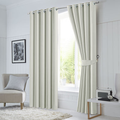 Cream Blackout Curtains Eyelet