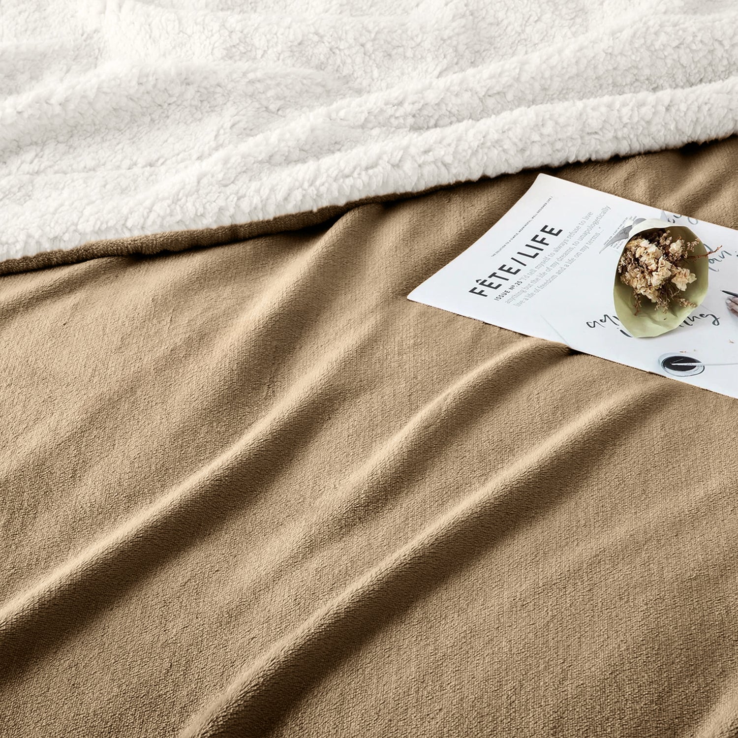 Camel Sherpa Blanket