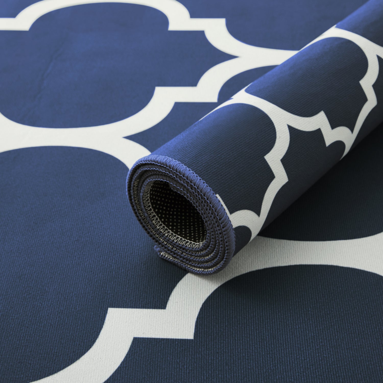 Navy Geometric Rug