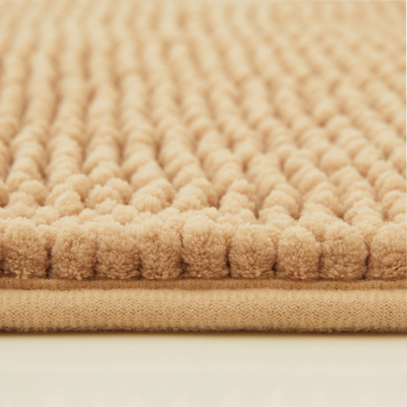 Beige Bath Mat Chenille