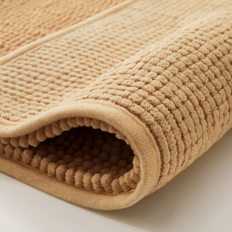 Beige Bath Mat Chenille