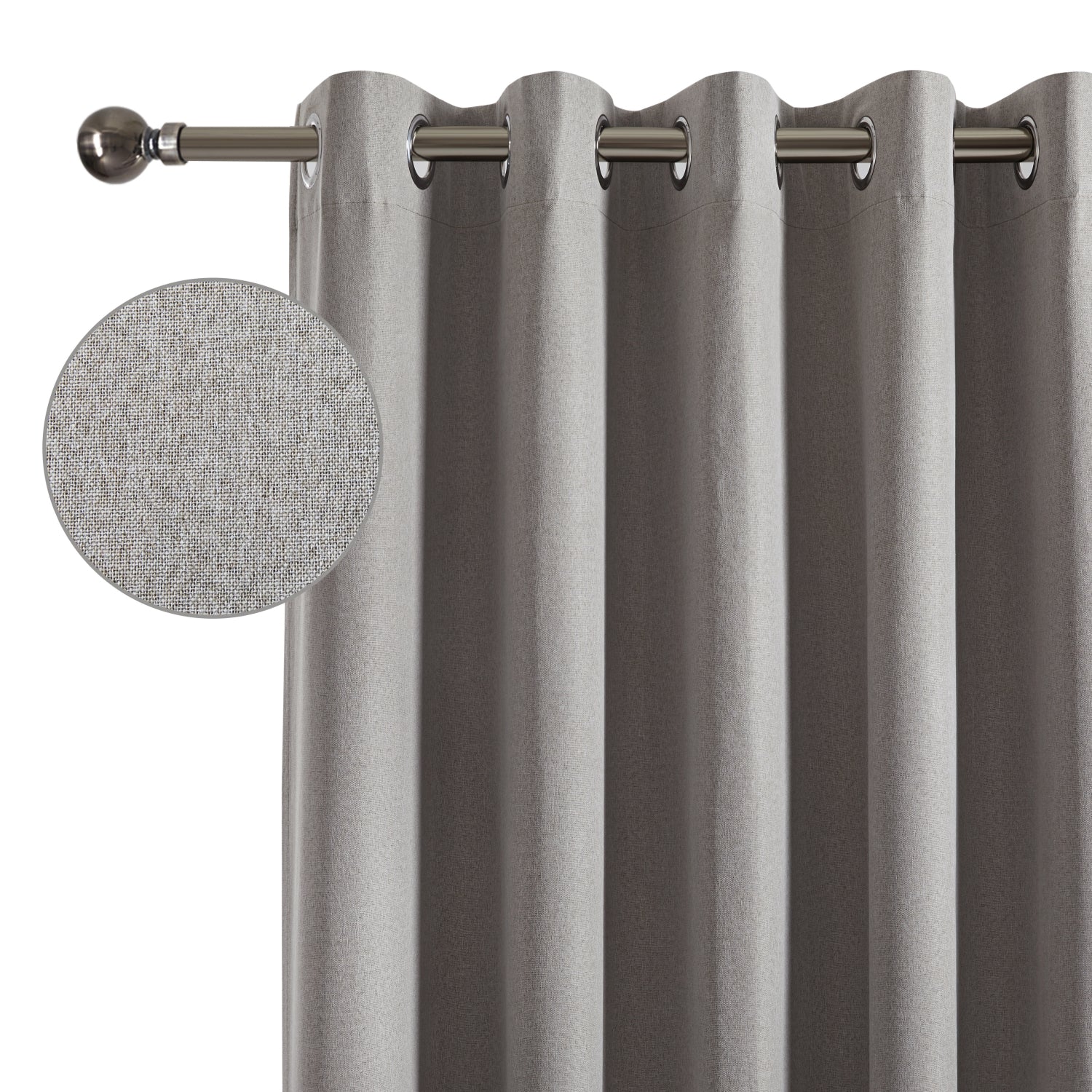 Beige ready made curtains