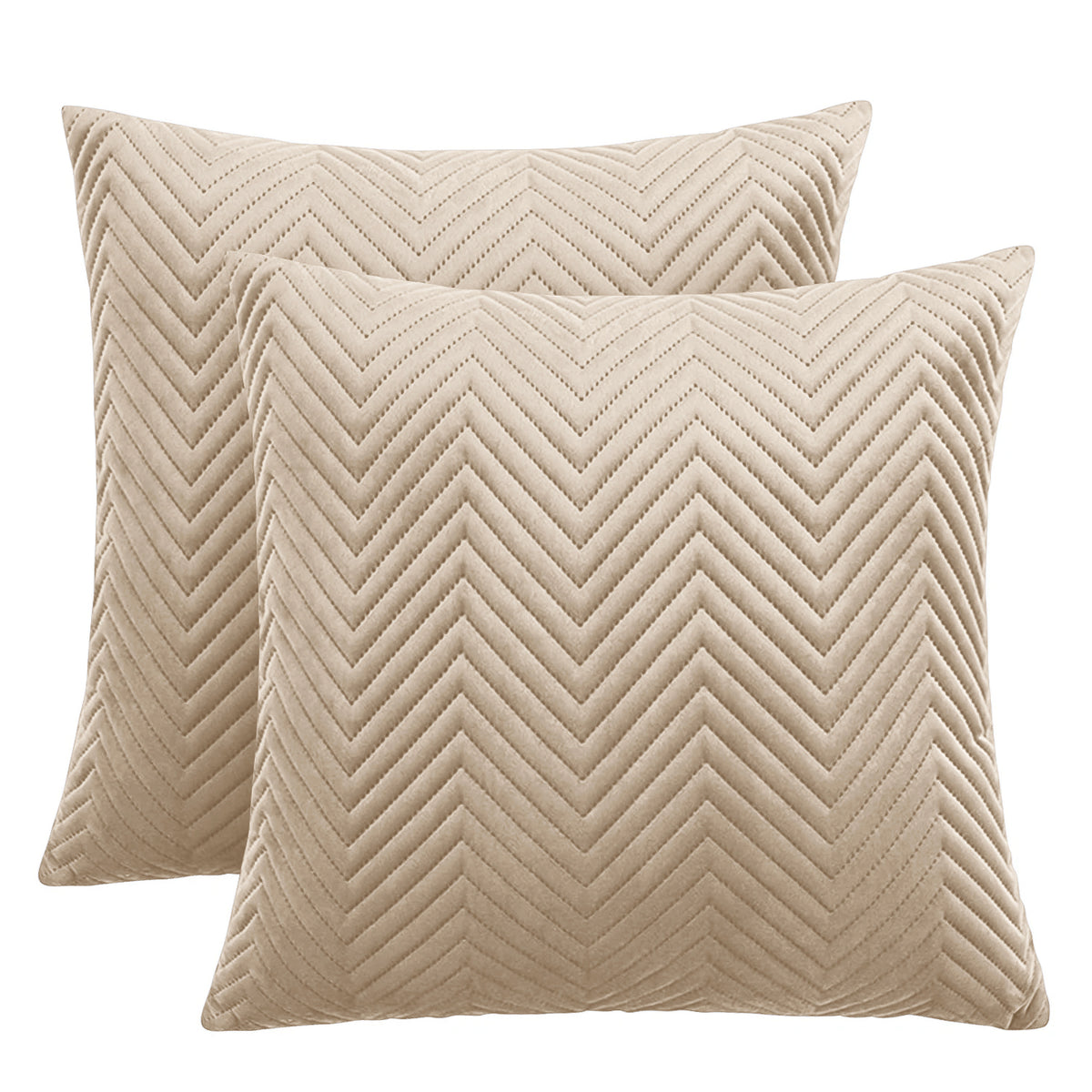 Embossed Velvet Sofa Pillows Cover Pack Of 2 Covers & Filled Cushion
