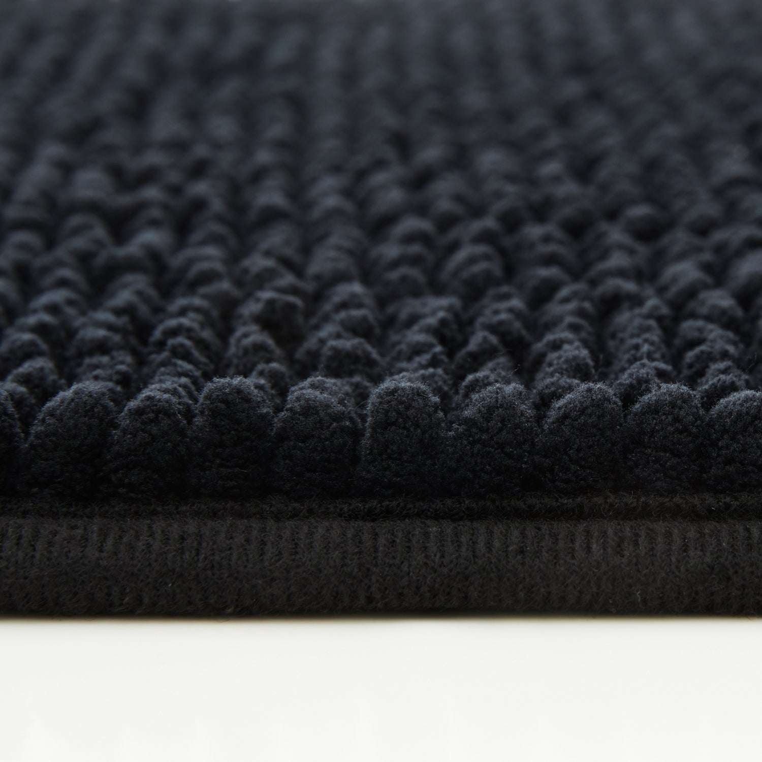 Chenille Bath Mat Black