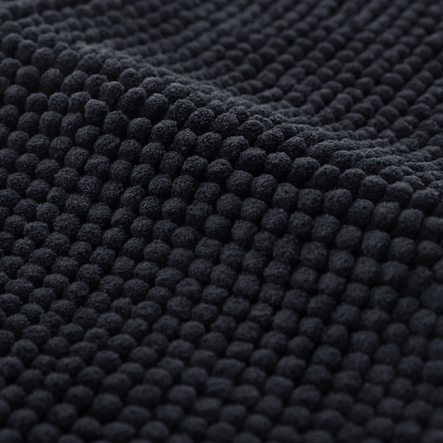 Chenille Bath Mat Black