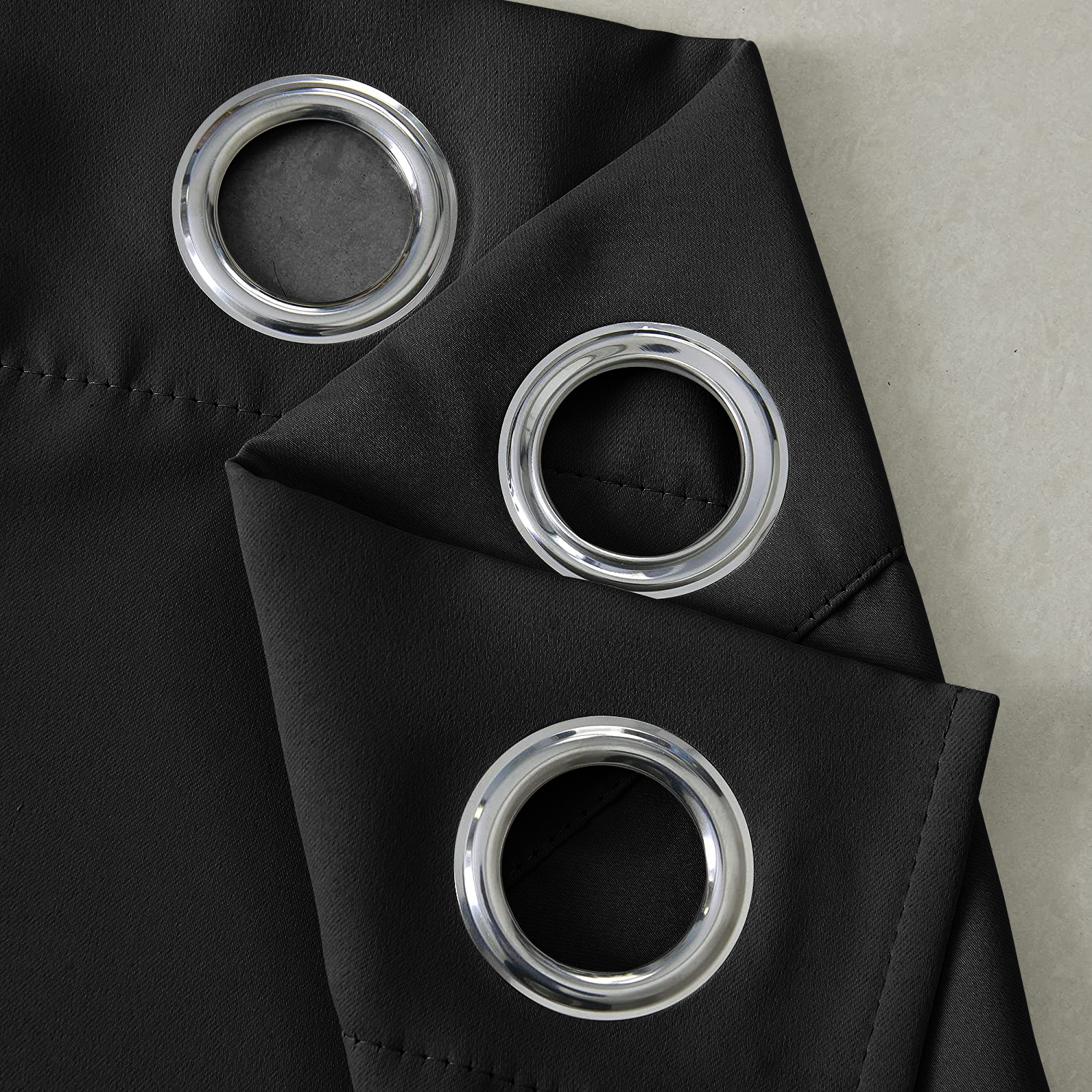 Black Blackout Curtains Eyelet