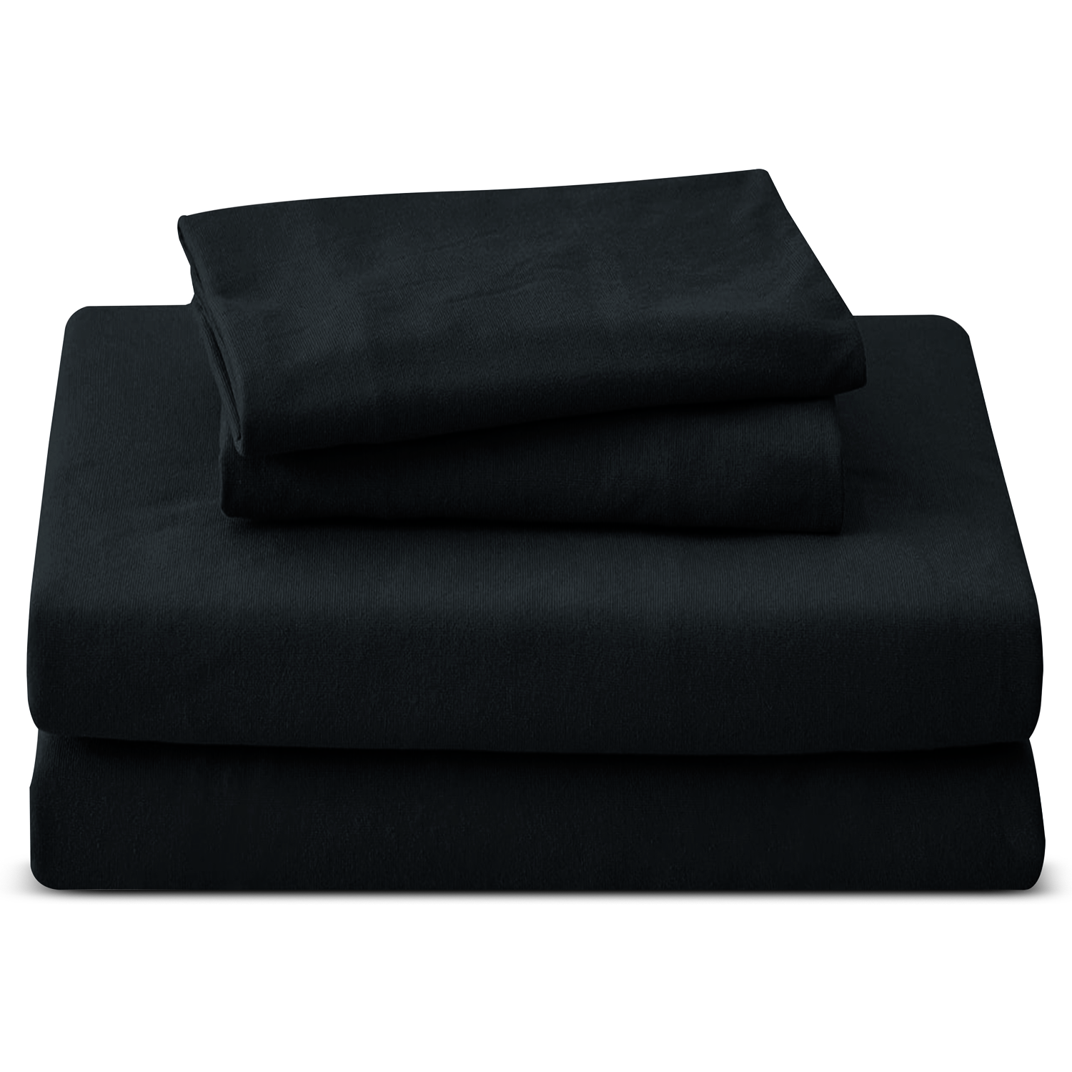 4 Piece Plain Bedding Set black