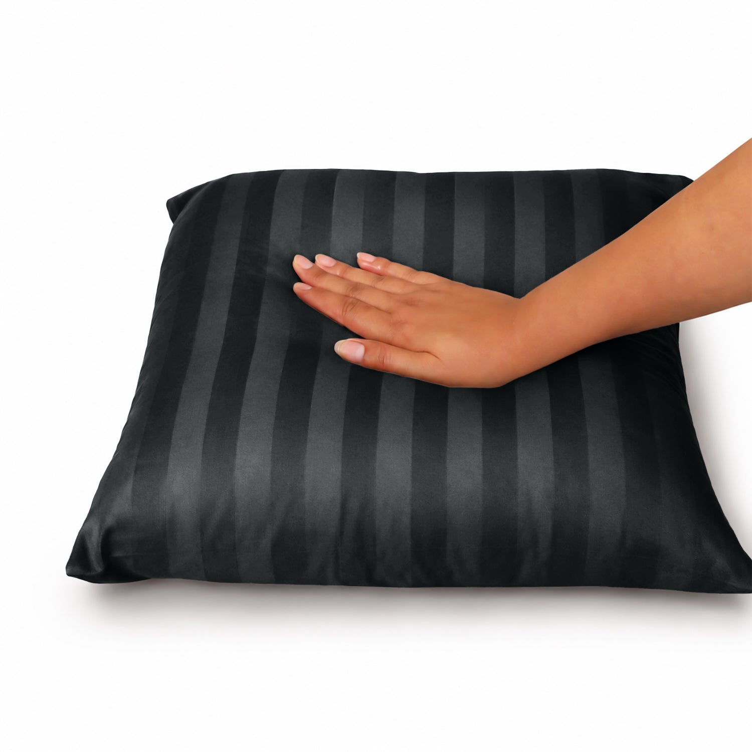 Pair of Soft Microfibre Stripe Cushion Covers for Bed & Living Room Decor
