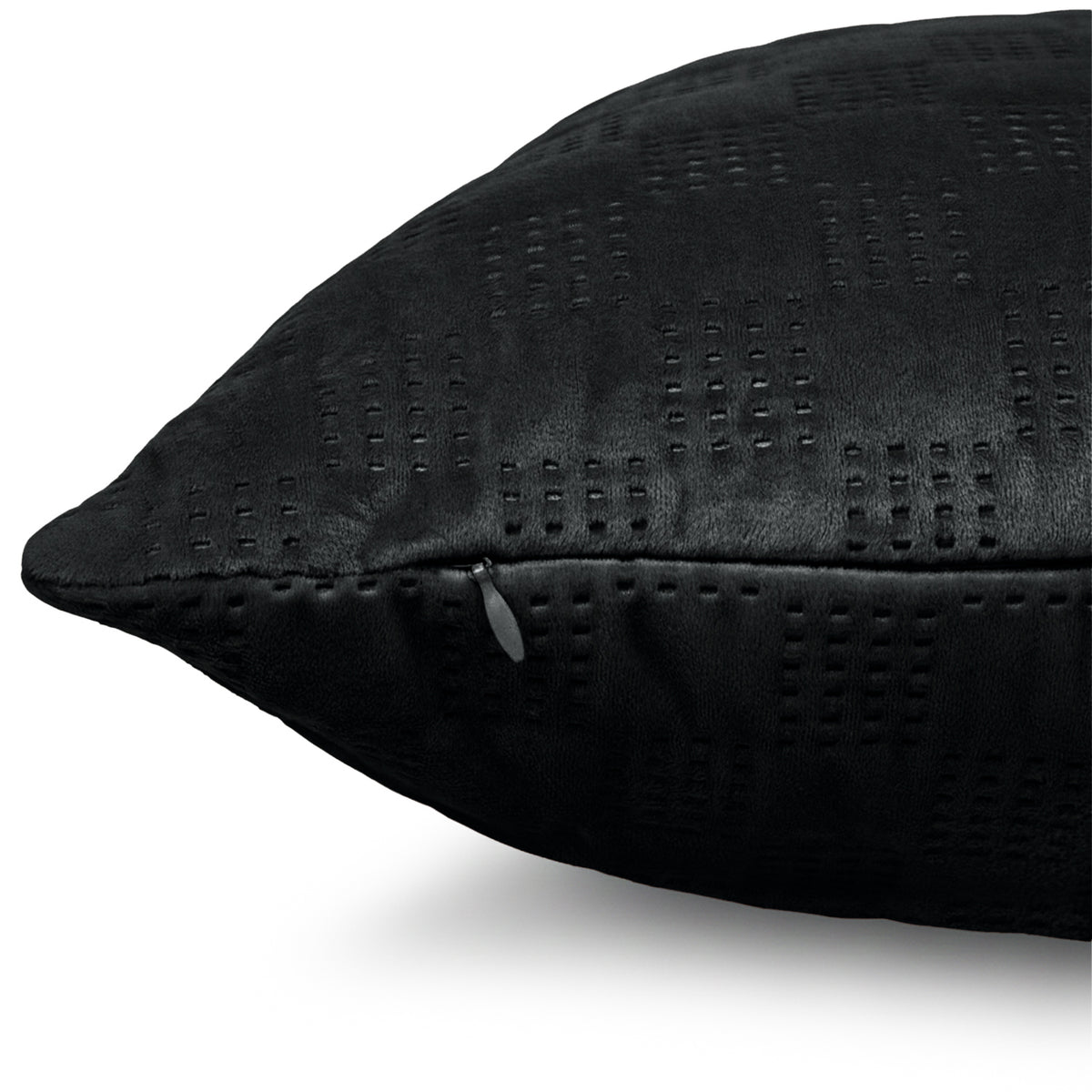 Pack Of 2 Square Velvet Cushion Cover Check Pattern